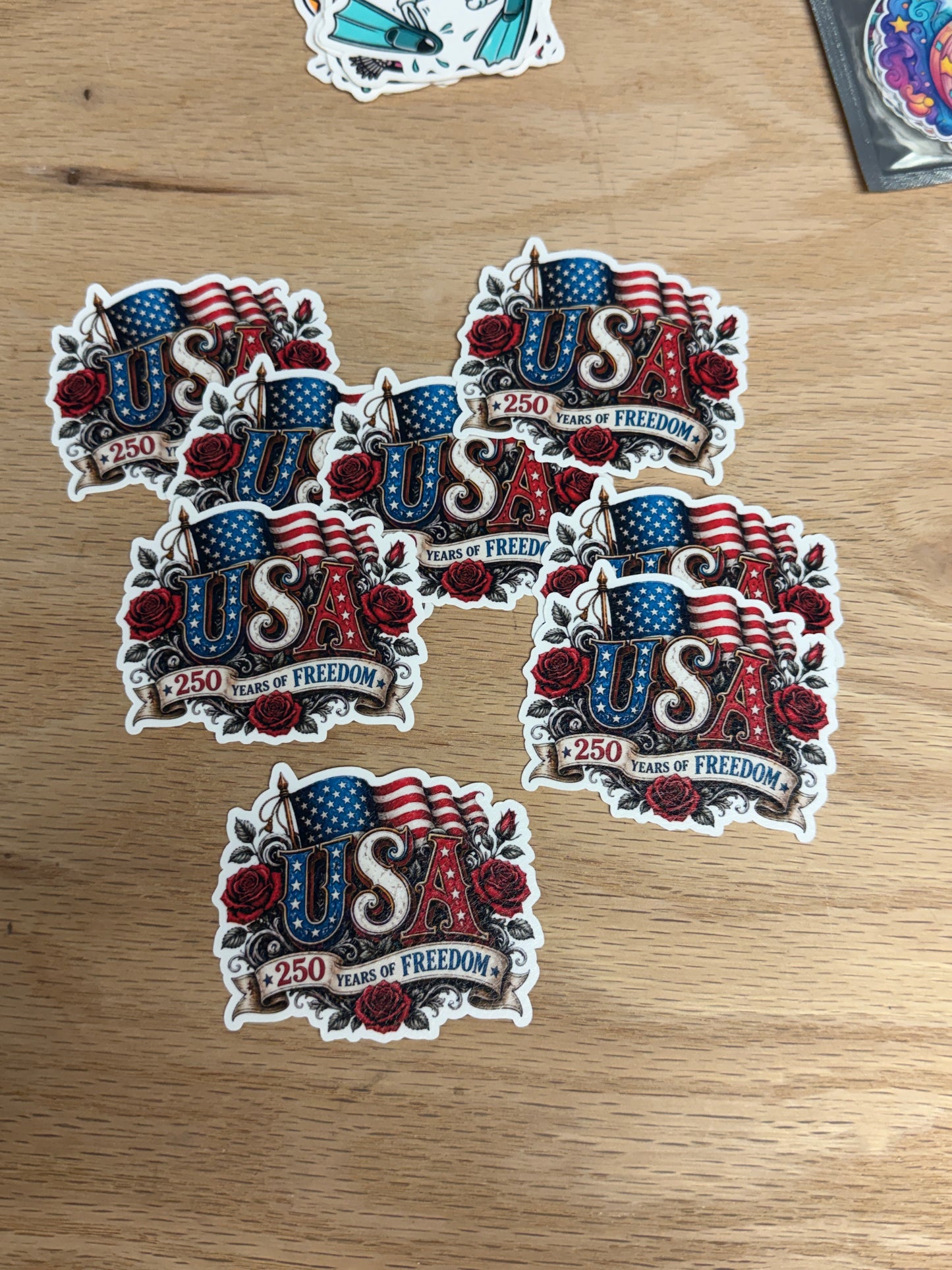USA 250 Rustic Sticker