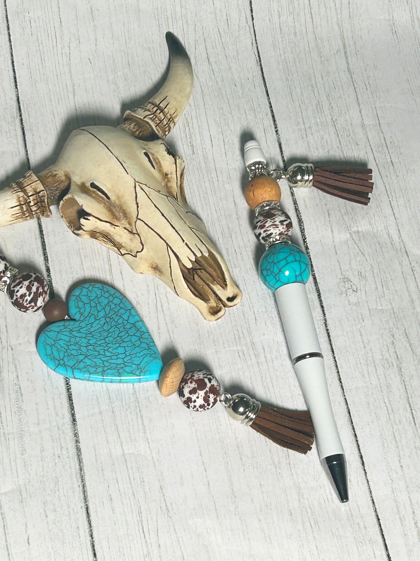 Heart of the West Beaded Pen