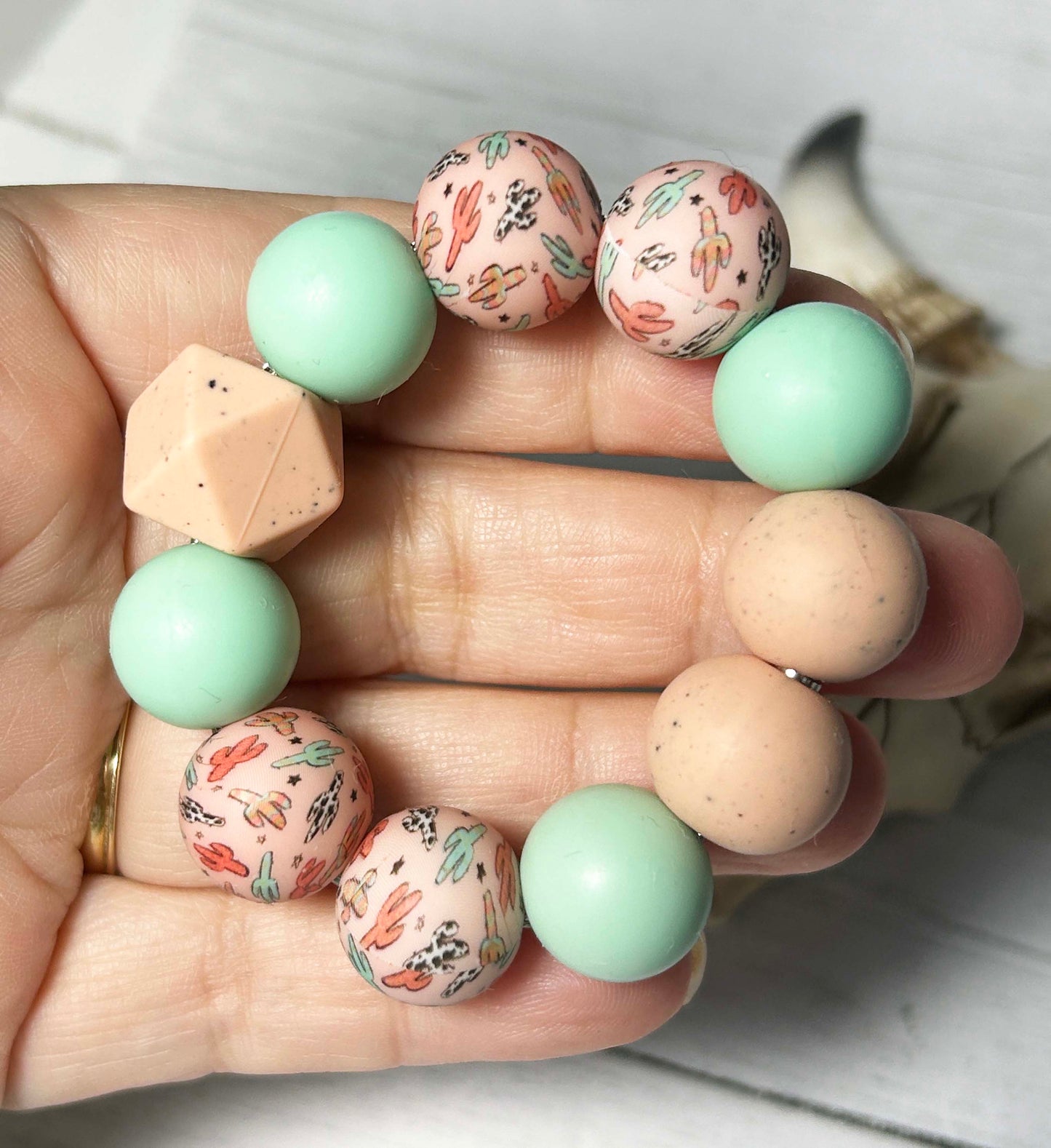 Boho Cactus Cup Charm